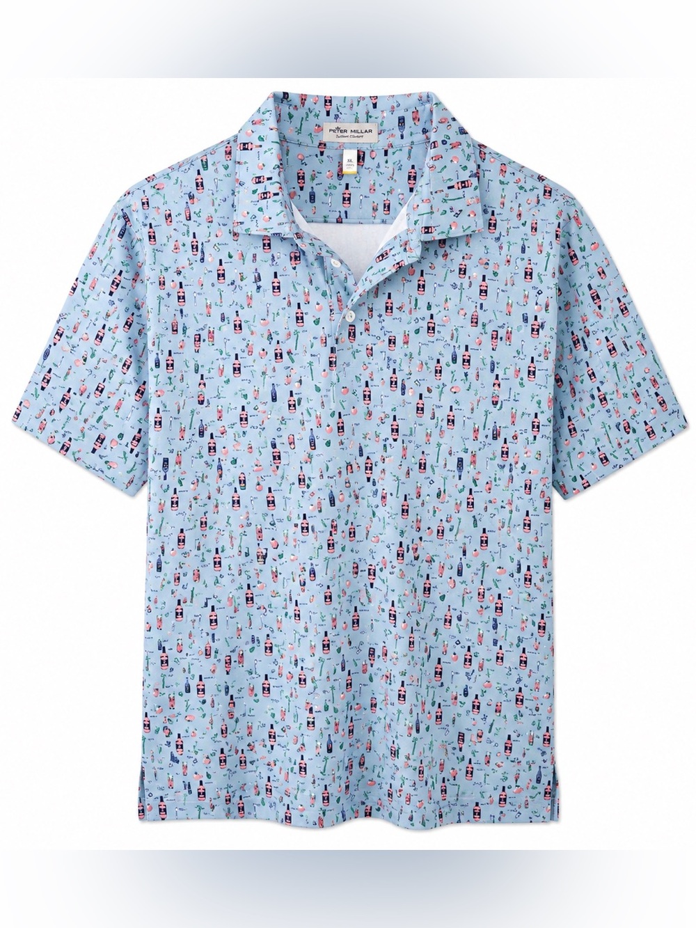 Peter Millar Summer Comfort XL Bloody Mary Print Performance Golf Polo Shirt